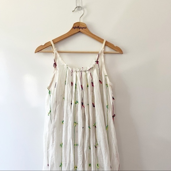 NWT Anthropologie De La Mer 1981 Tasseled Cover Up Midi White Dress - Picture 8 of 15